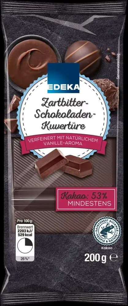 Couverture Zartbitter - Edeka - 200 G
