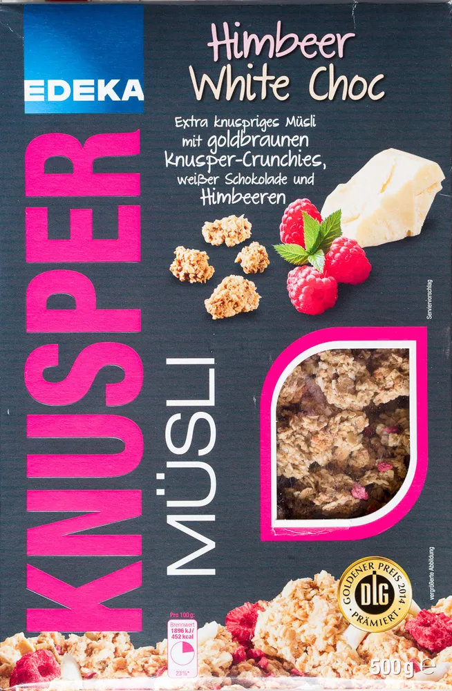 Knusper Müsli Himbeer White Choc