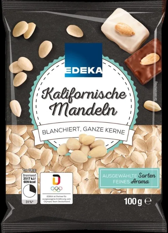 Edeka Mandeln, ganz, blanchiert
