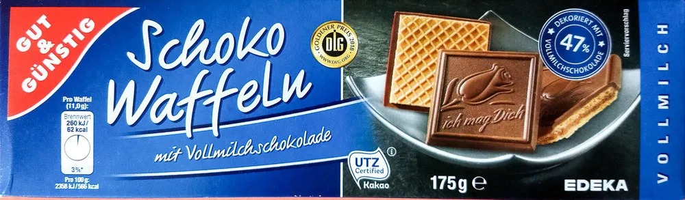 Schoko Waffeln mit Vollmilchschokolade