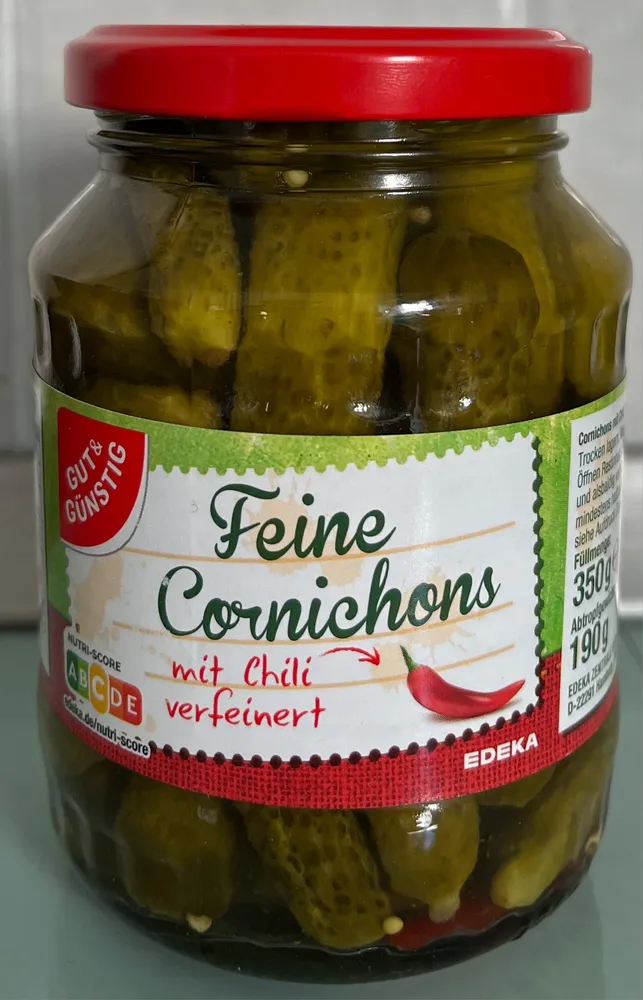 Feine Cornichons mit Chili