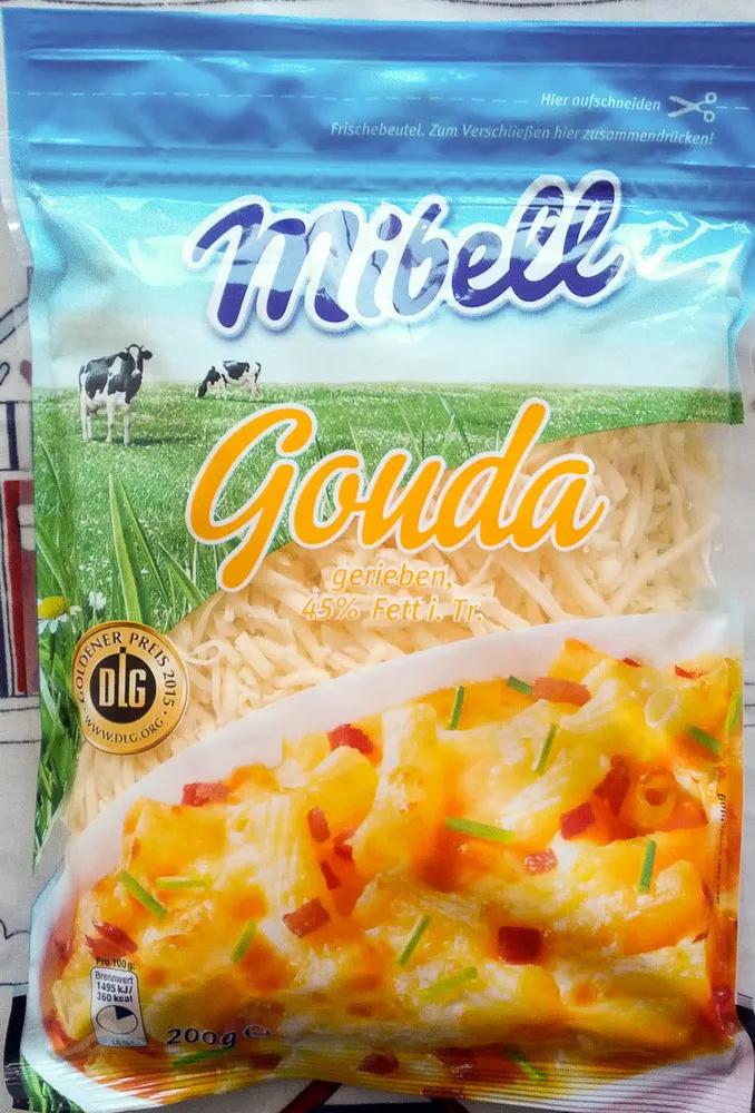 Gouda gerieben