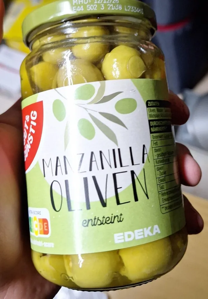 Manzanilla Oliven entsteint