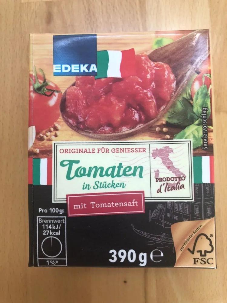 Tomaten in Stücken Tetrapack