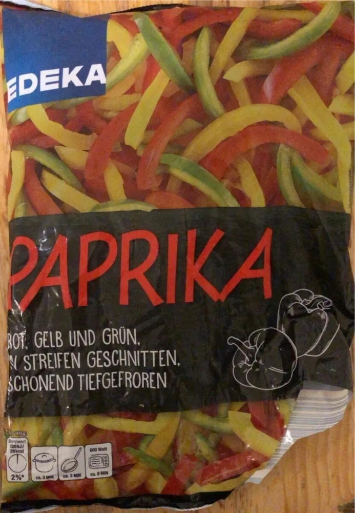 Paprika, rot, gelb und grün