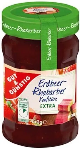 Erdbeer-Rhabarber Konfitüre Extra