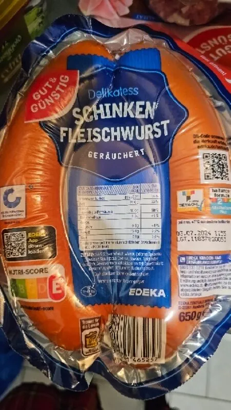 Delikatess Schinken Fleischwurst