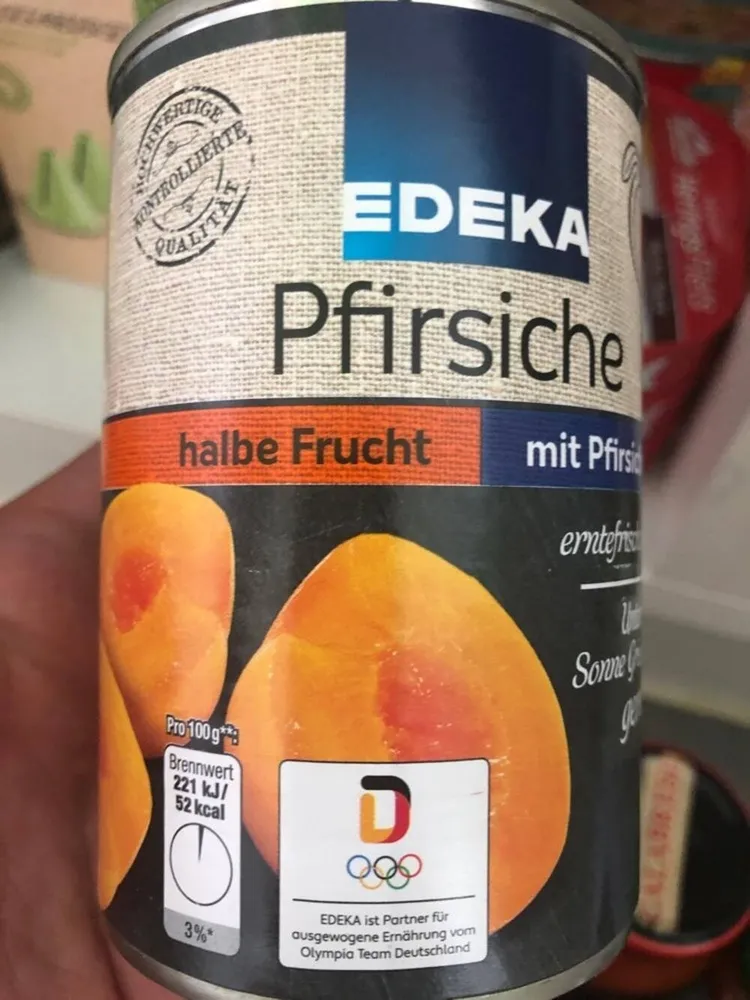 Pfirsiche halbe Frucht