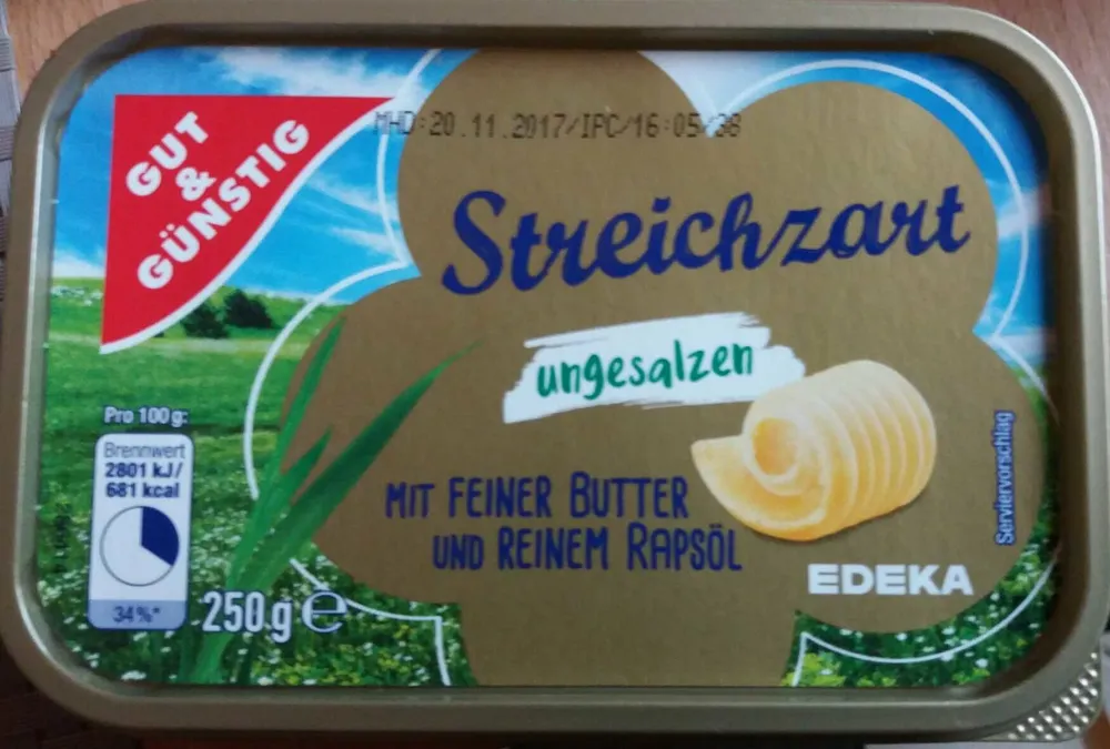 Streichzart ungesalzen