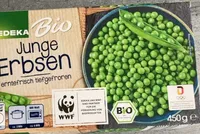 Junge Erbsen, erntefrisch tiefgefroren