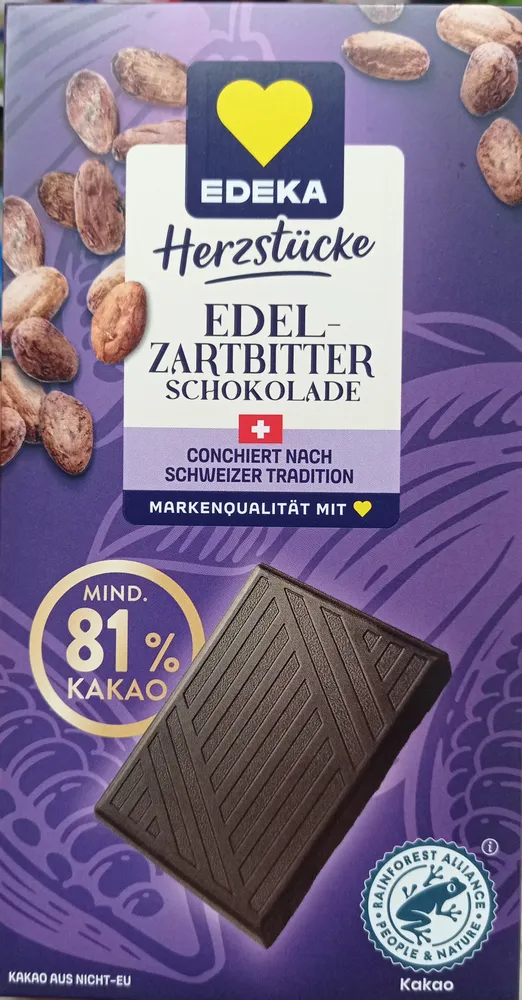 Edel-Zartbitter Schokolade, 81 % Kakao