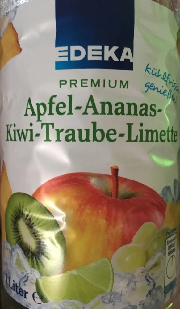 Edeka Premium Apfel-ananas-kiwi-traube-limetten Direkt Gepresst