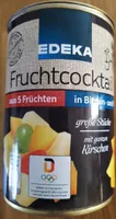 Obst: Frucht-Cocktail aus 5 Früchten in Birnen- und Pfirsichsaft