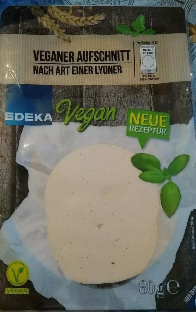 Veganer Aufschnitt nach Art einer Lyoner