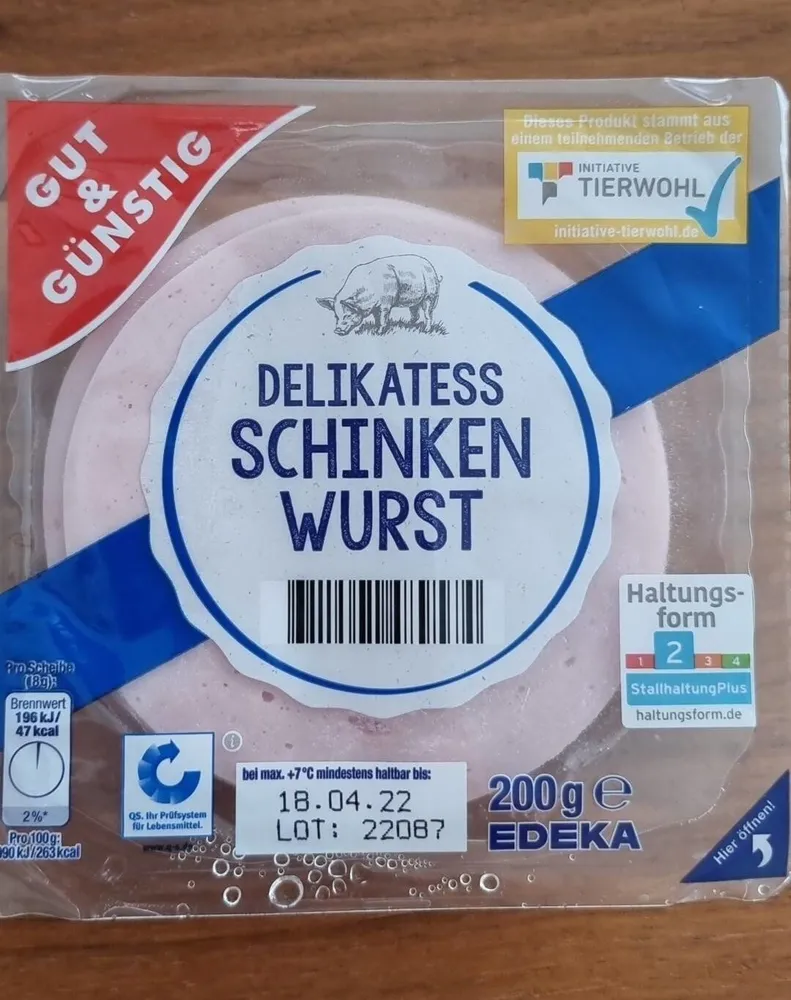 Delikatess Schinken Wurst