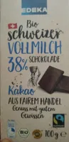Bio Schweizer Vollmilch Schokolade 38%