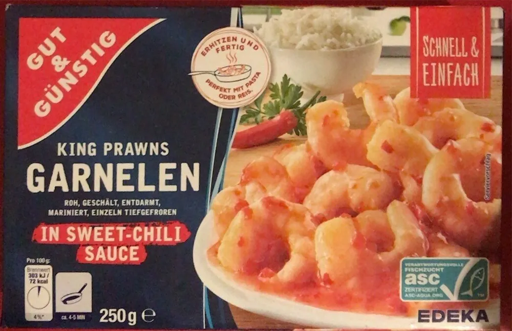 King Prawns Garnelen in Sweet Chilli Sauce