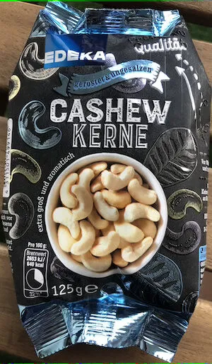 Cashewkerne, geröstet & ungesalzen