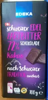 Edelzartbitter Schokolade, 72 % Kakao