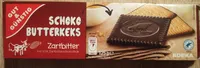 SCHOKO BUTTERKEKS Zartbitter mit 63% Zartbitterschokolade