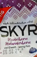 skyr Heidelbeere Holunderbeere