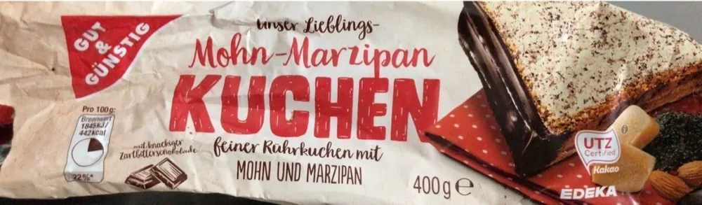 Mohn-Marzipan kuchen