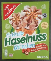 Waffeleis Haselnuss Hörnchen