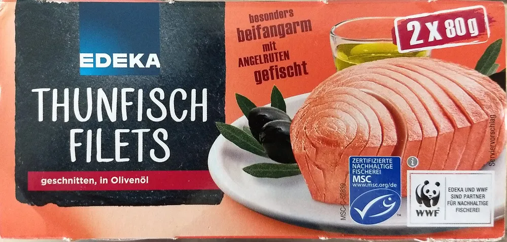 Thunfisch Filets geschnitten in Olivenöl