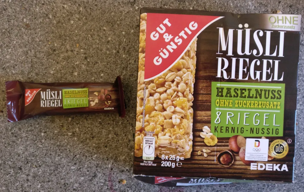 Müsli Riegel Haselnuss