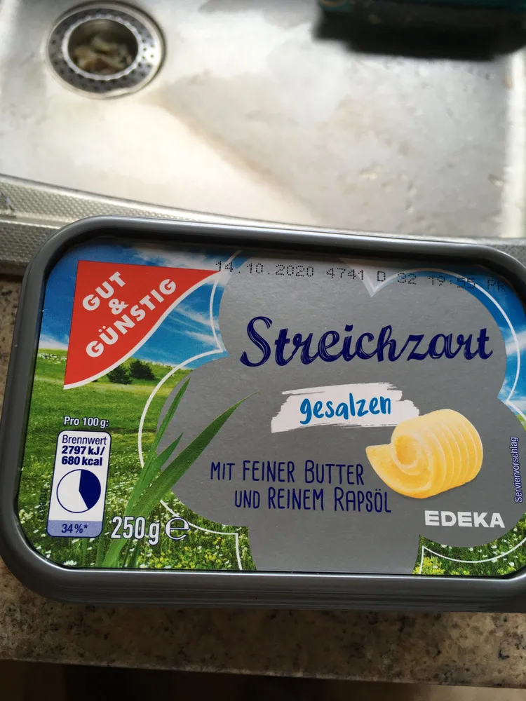 Butter Streichzart gesalzen