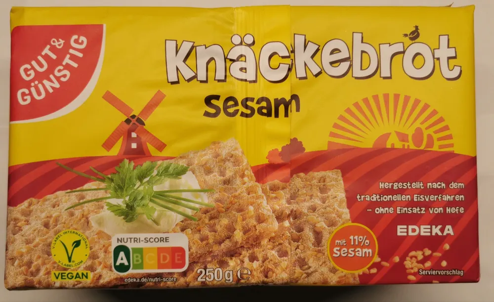 Roggenvollkorn-Knäckebrot mit Sesamsamen
