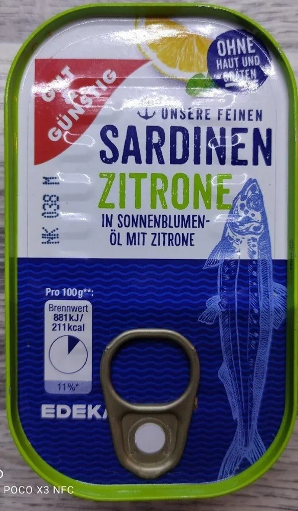 Sardinen in Zitrone
