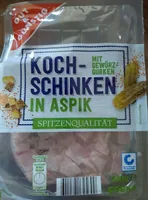 Kochschinken in Aspik mit Gewürzgurken