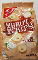 Mini Brot Chips mit Zwiebel