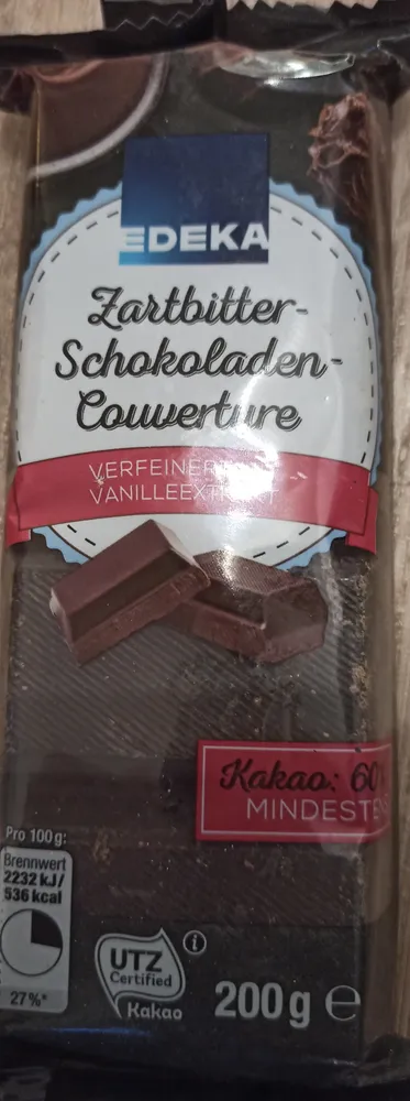 Zartbitter-Schokoladen Kuvertüre
