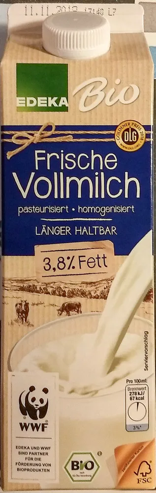 Edeka Frische Vollmilch 3,8%