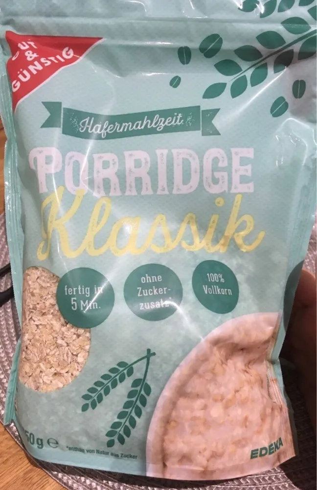 Hafermahlzeit Porridge Klassik