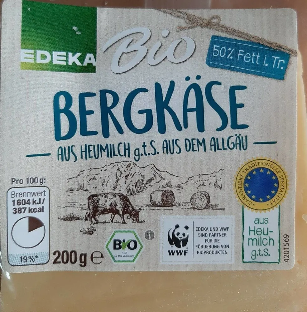 Bergkäse 50% Fett i. Tr. mit Heumilch aus dem Allgäu