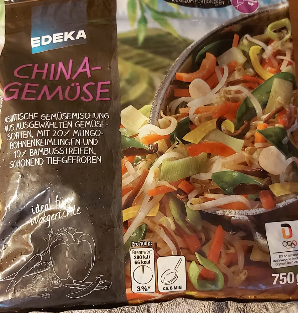 Wok-Gemüse „Asiatische Art“ 750g 3.90€ 1kg 5.20€