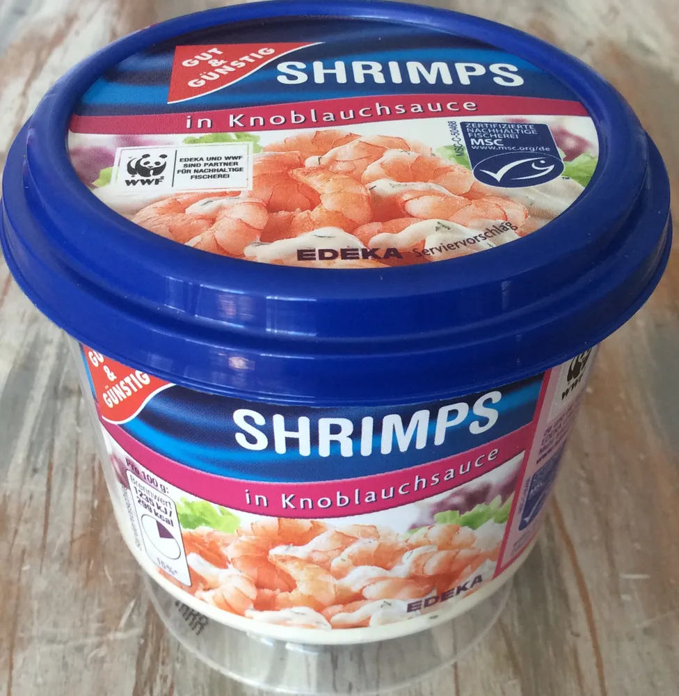 Shrimps in Knoblauchsauce