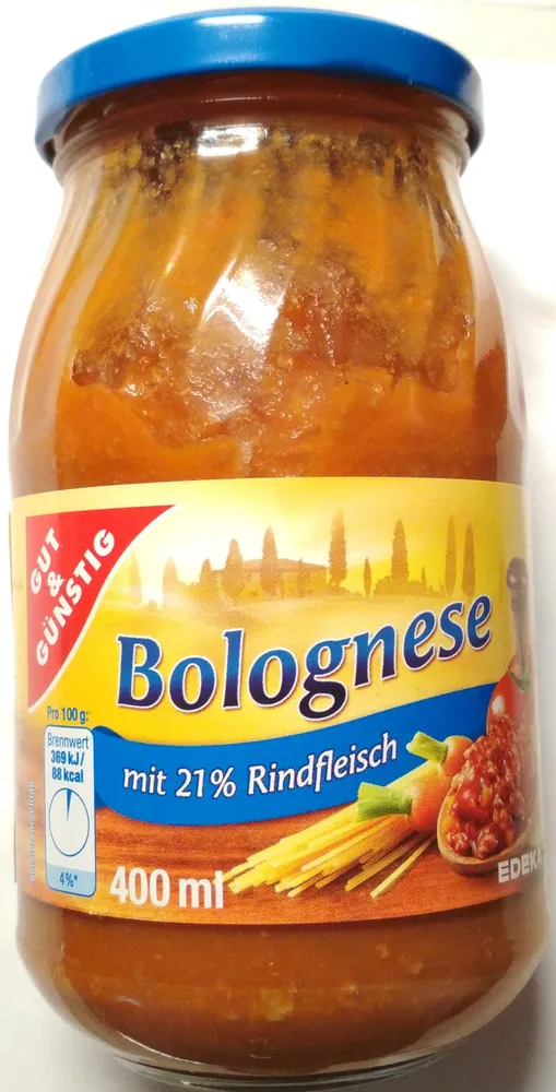Bolognese mit 21% Rindfleisch