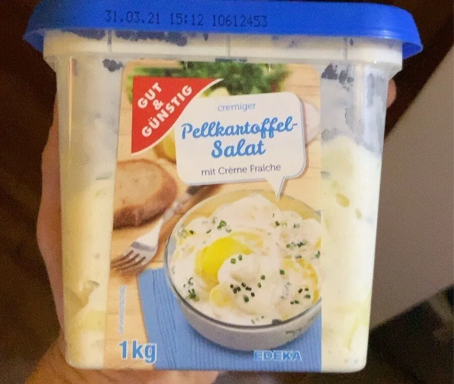 Pellkartoffelsalat mit Creme Fraiche