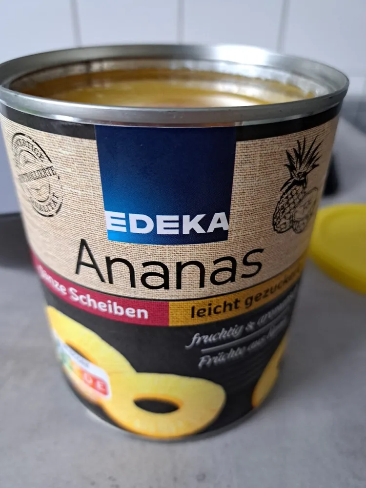 Ananas ganze Scheiben leicht gezuckert