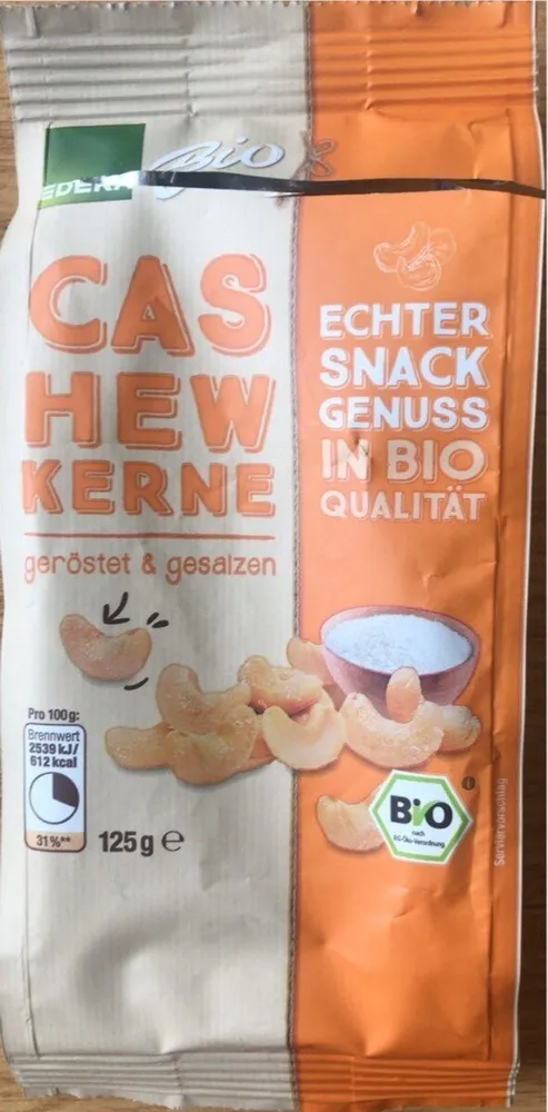 Cashew Kerne, geröstet und gesalzen
