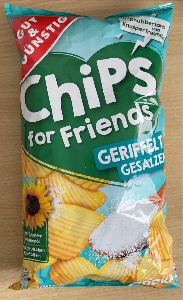 Chips for Friends geriffelt gesalzen