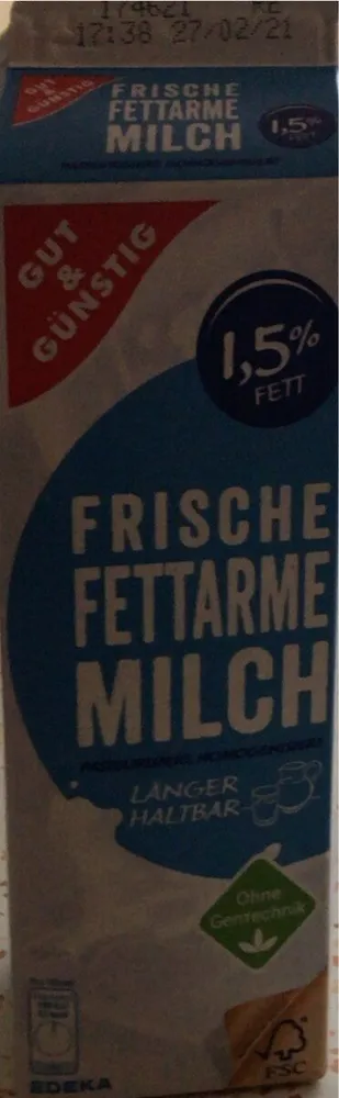 Frische fettarme Milch
