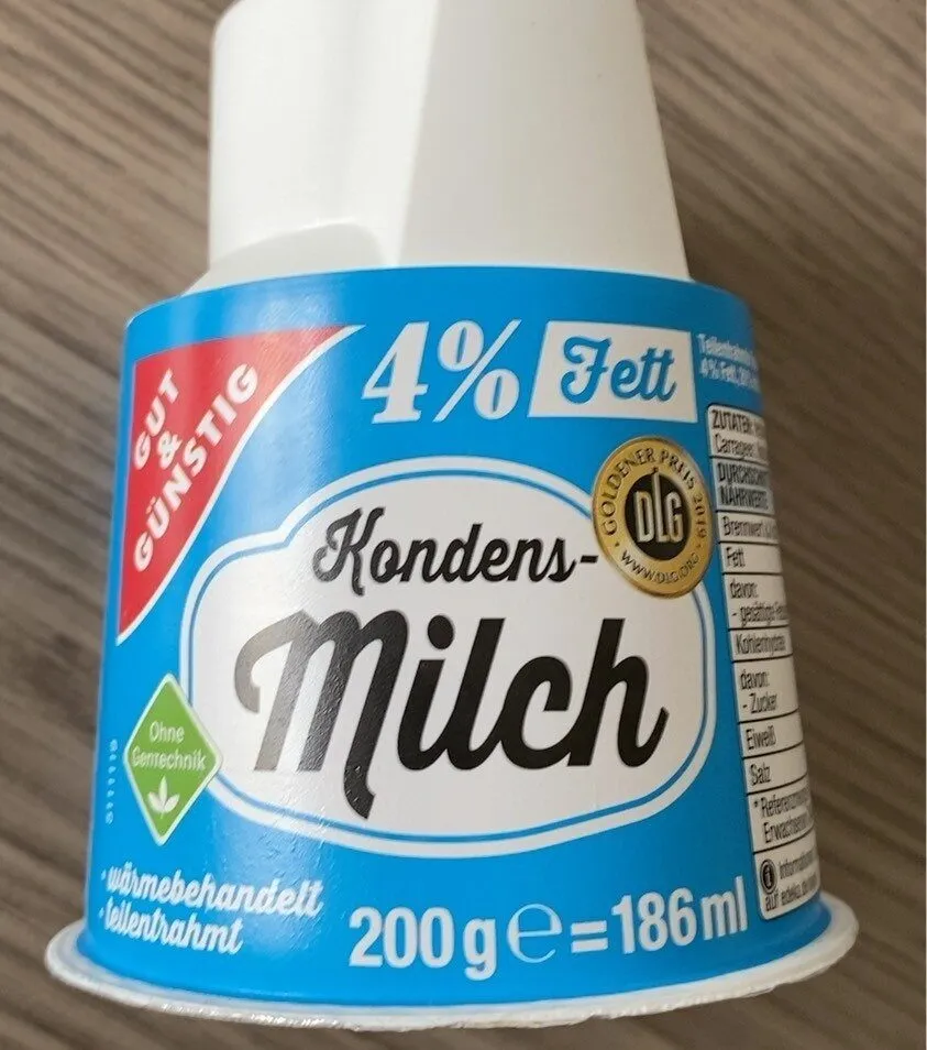 Kondensmilch 4% Fett