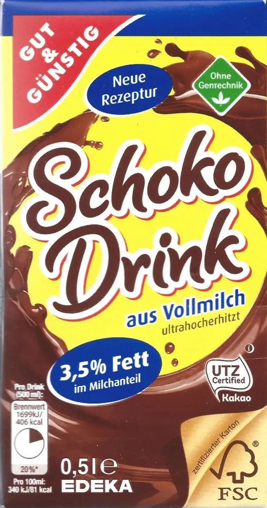 Schoko Drink aus Vollmilch