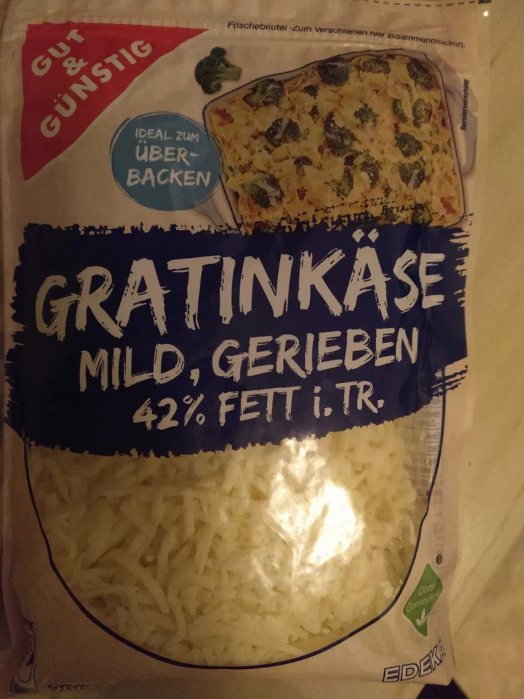 Gratinkäse mild gerieben 200g