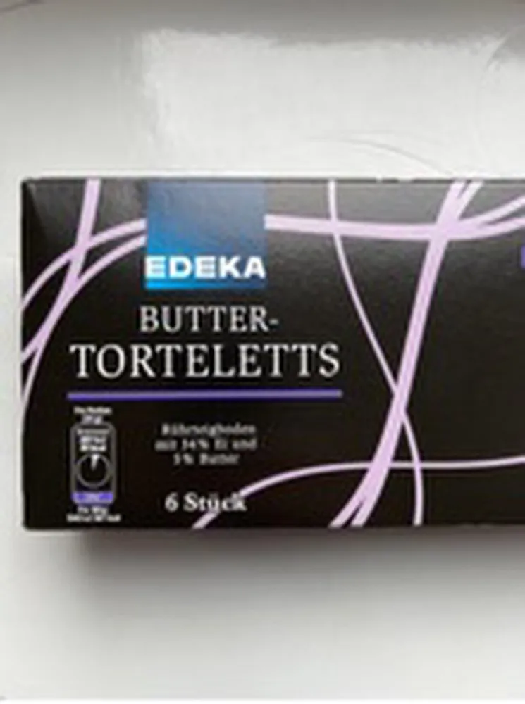 Butter Torteletts Rührteigboden mit 34% Ei und 5% Butter 150g